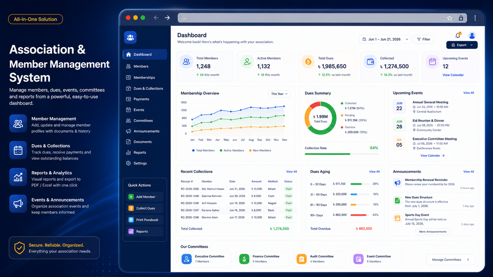 Association & Member Management System visual
