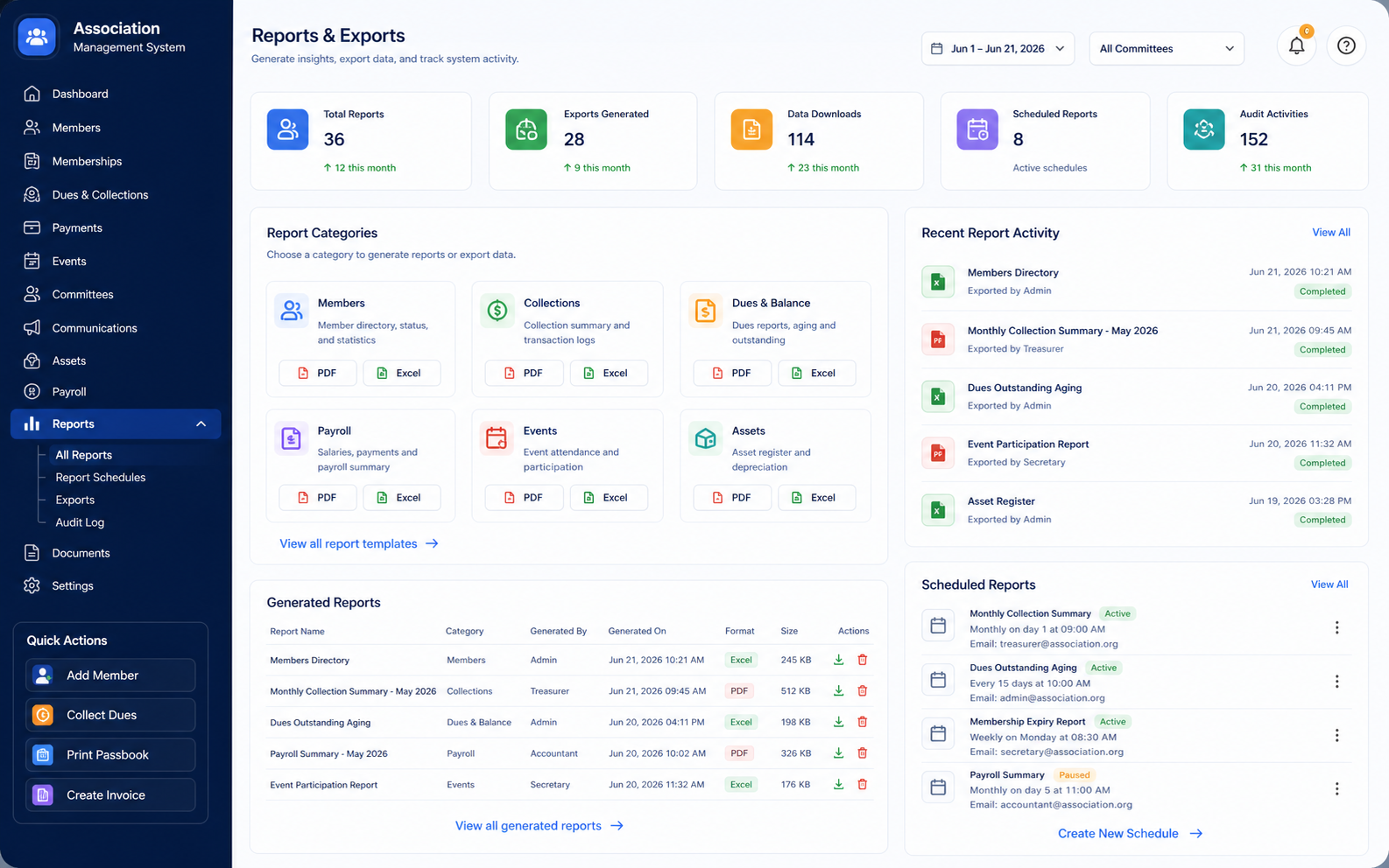Association & Member Management System screenshot 3