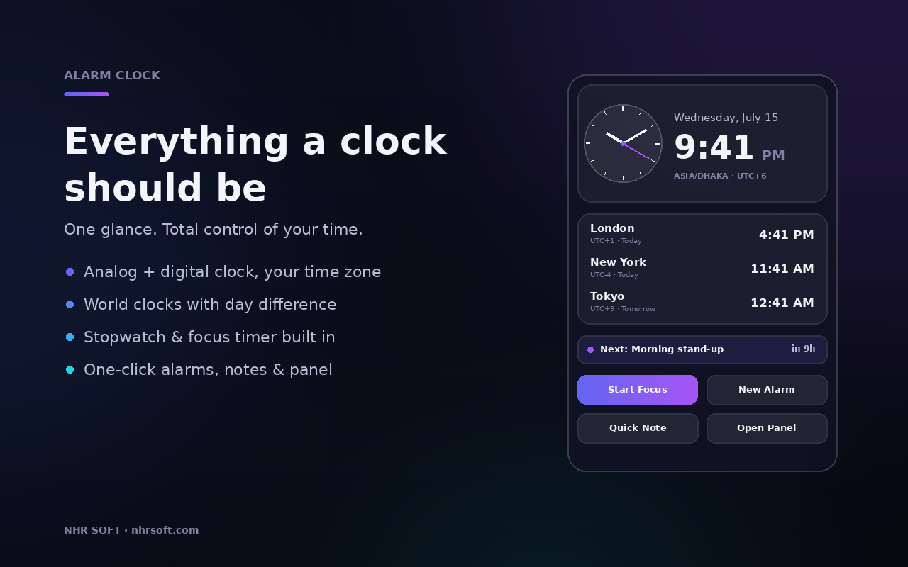 Alarm Clock overview screenshot
