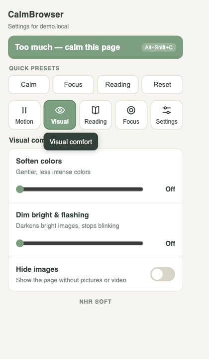 CalmBrowser screenshot 2