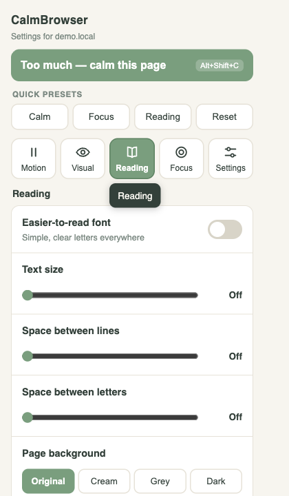 CalmBrowser screenshot 3