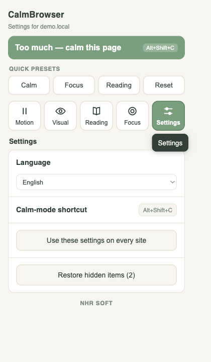CalmBrowser screenshot 6