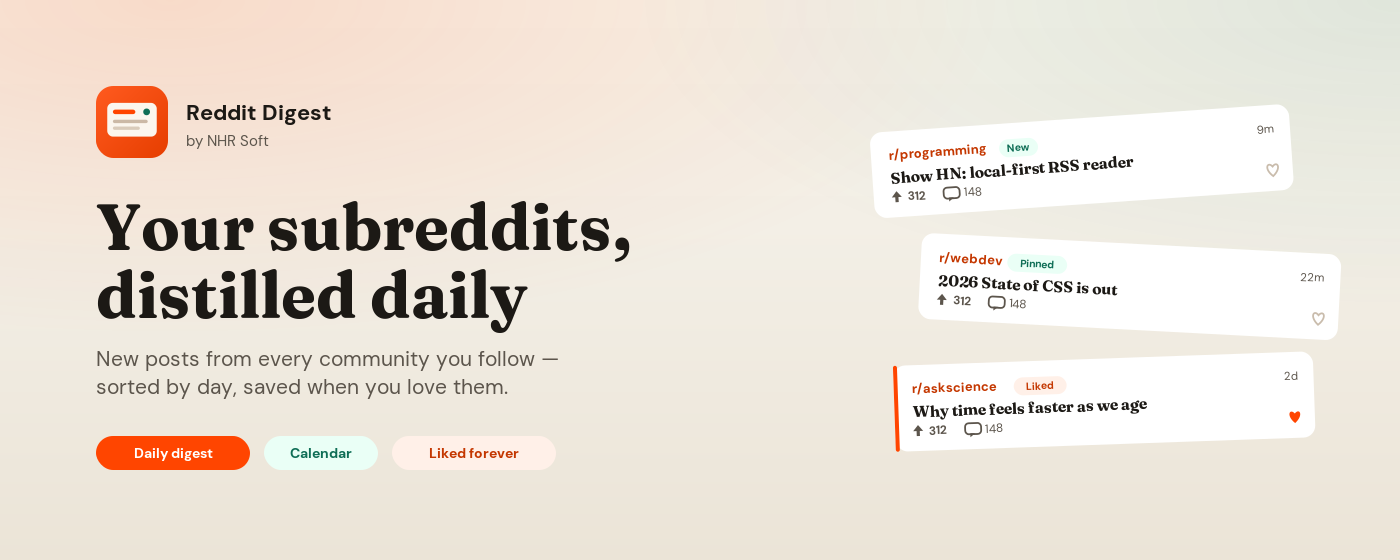 Reddit Digest visual